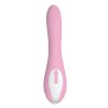 Vibrador Doble Rosa con calor - Recargable 10 modos