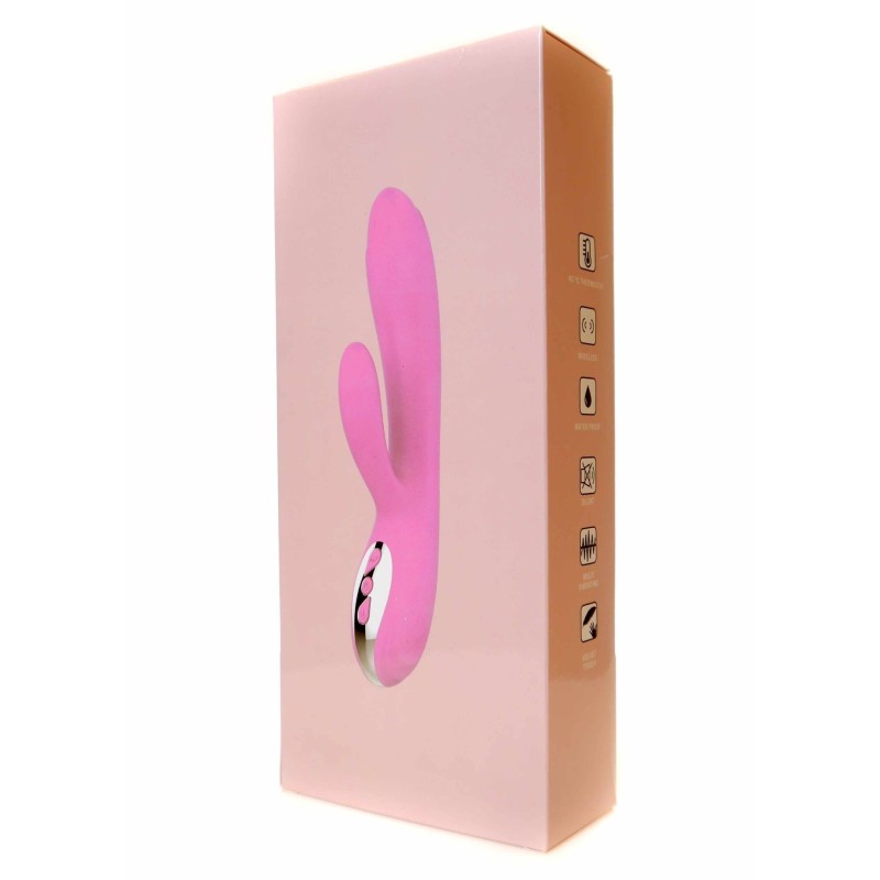 Double Purple Vibrator with Heat - Rechargeable 10 modes