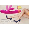 Double vibromasseur violet avec chaleur - Rechargeable 10 modes