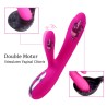 Double vibromasseur violet avec chaleur - Rechargeable 10 modes
