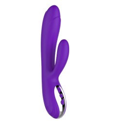 Double Purple Vibrator with Heat - Rechargeable 10 modes
