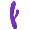Double vibromasseur violet avec chaleur - Rechargeable 10 modes