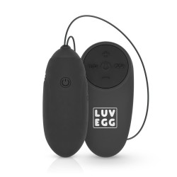 LUV EGG NEGRO Huevo Recargable Silicona 12 modos