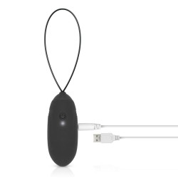 LUV EGG BLACK Egg Rechargeable Silicone 12 modes