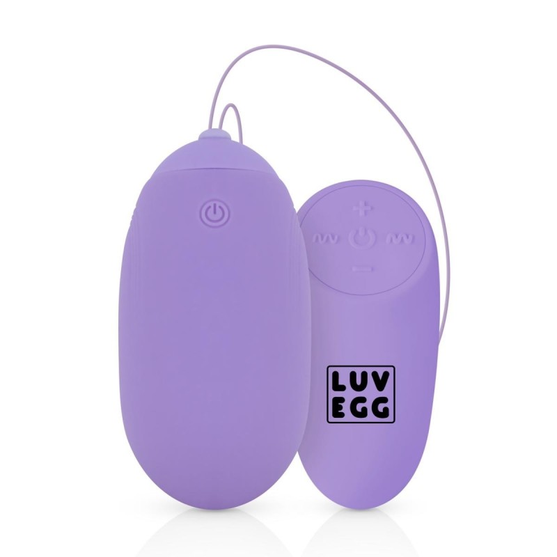 LUV EGG XL Purple Egg Rechargeable Silicone 12 Modes
