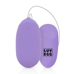 LUV EGG XL Purple Egg Rechargeable Silicone 12 Modes
