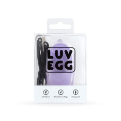 LUV EGG XL Purple Egg Rechargeable Silicone 12 Modes