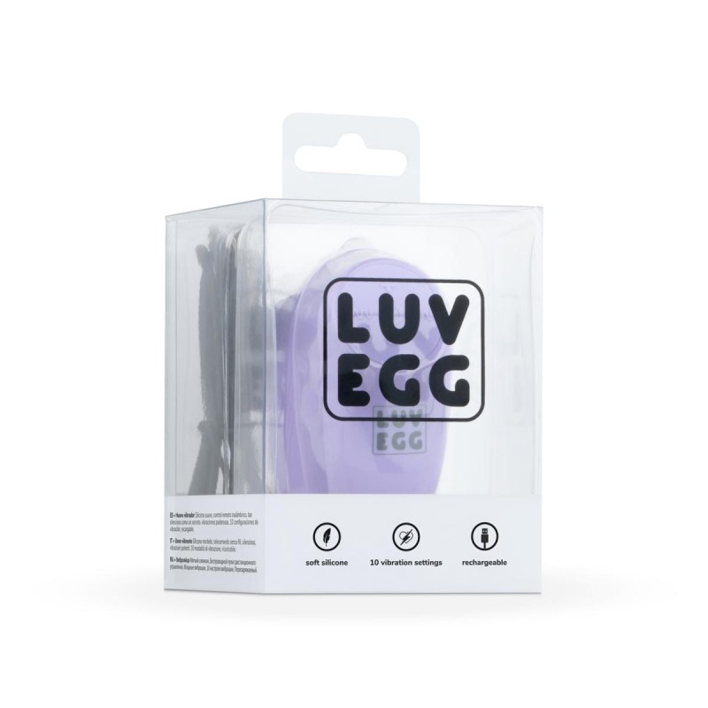 LUV EGG XL Lila Ei wiederaufladbares Silikon 12 Modi