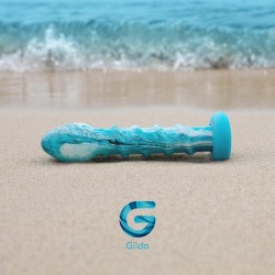 Glasdildo - Ocean Wave (17.9cm x 3.8cm)