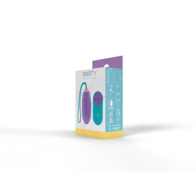 EGY Lila - Huevo vibrador recargable 28 modos Control Remoto