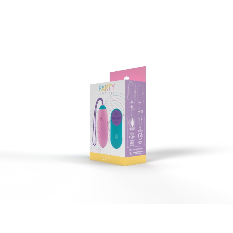 EGY Rosa - Huevo vibrador recargable 28 modos Control Remoto