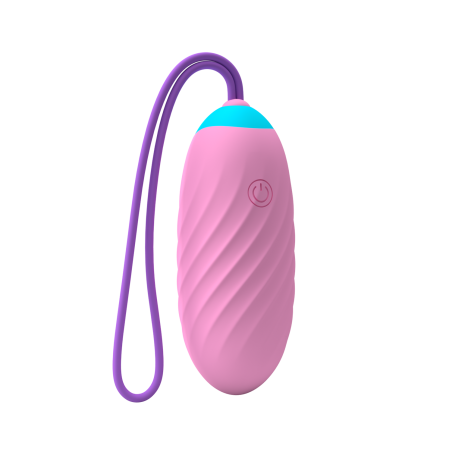 EGY Pink - Rechargeable Vibrating Egg 28 Modes Remote Control