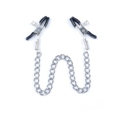 Adjustable nipple clips with silver chain N7