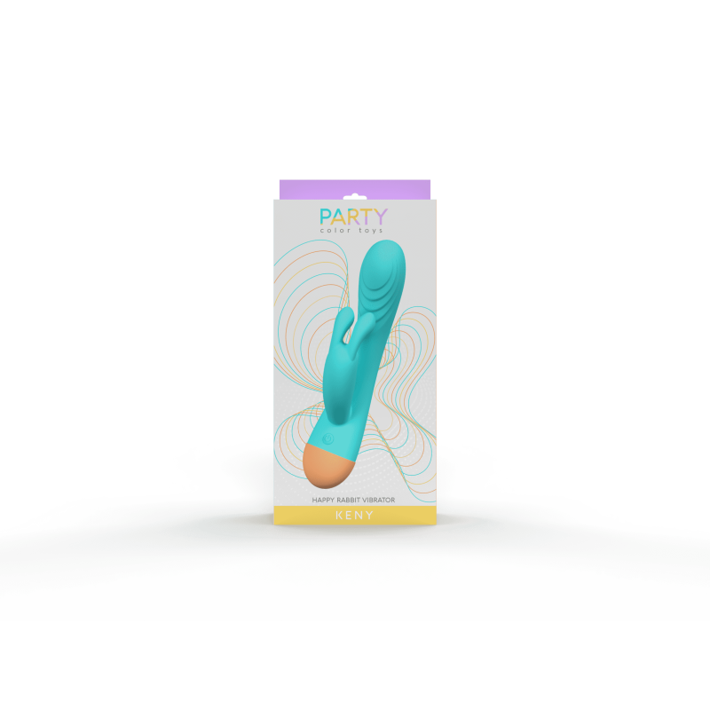 Keny Turquoise - Double Rechargeable Vibrator 11 Modi