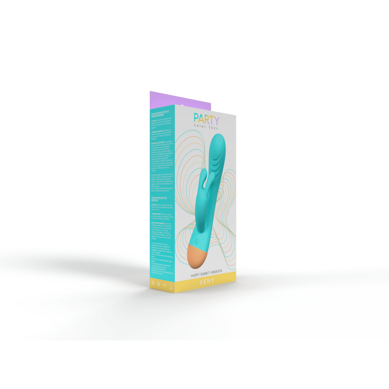 Keny Turquesa - Vibrador doble recargable 11 modos