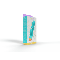 Keny Turquoise - Vibratore ricaricabile doppio 11 modalità
