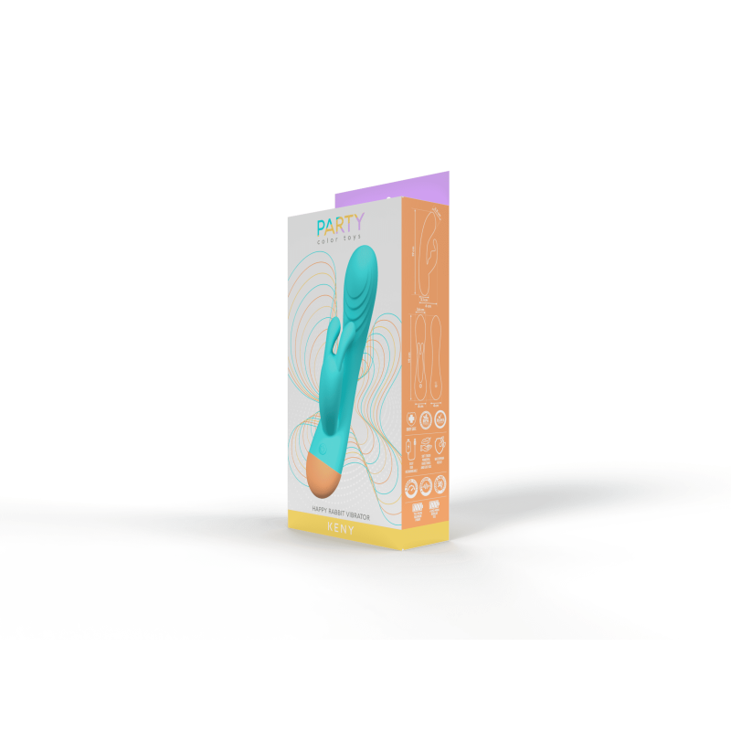 Keny Turquoise - Double Rechargeable Vibrator 11 Modi