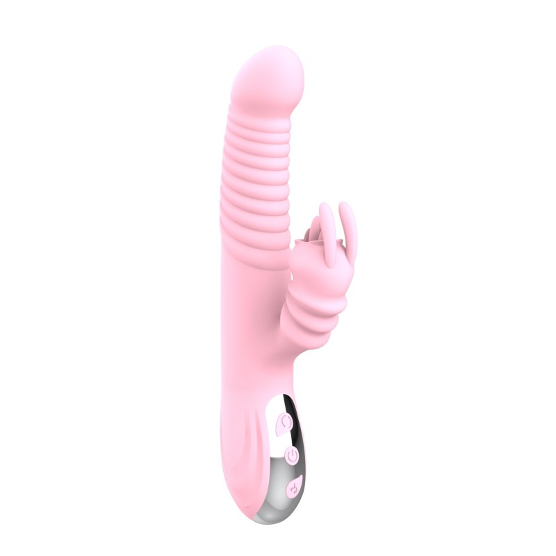 G-SPOT Doppio vibratore Up&Down + Bunny ricaricabile 23 modalità e calore