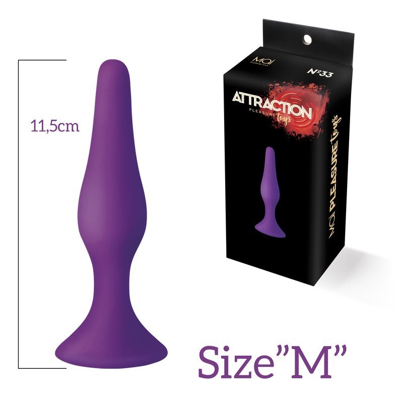 Plug Slim M Silicona Lila 11,5x3cm