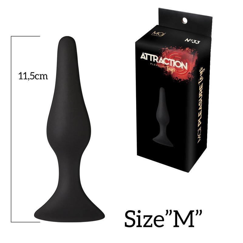 Spina Slim M Silicone Nero 11,5x3cm