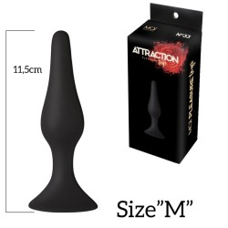 Plug Slim M Silicone Noir 11,5x3cm