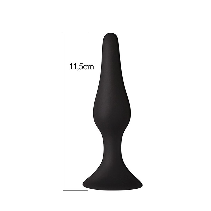 Plug Slim M Silicone Black 11,5x3cm
