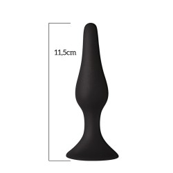 Stecker Slim M Silikon Schwarz 11,5x3cm