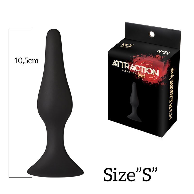Plugue Slim S Silicone Preto 10,5cm