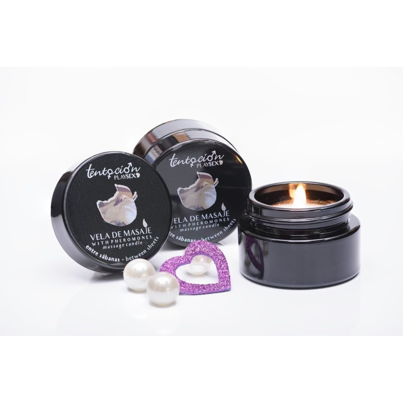 TRA LE LENZUOLA CANDELA DA MASSAGGIO CON FEROMONI 20ML