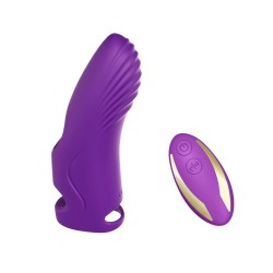 Telecomando Aurora Lilac Vibrante per Dita, Ricaricabile 9 modalità