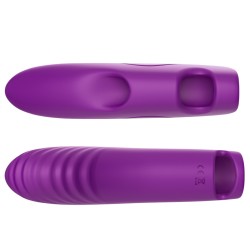 Aurora Lilac Vibrierende Fingerfernbedienung Wiederaufladbare 9 Modi