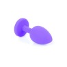 Bijoux Anaux en silicone violet - avec cristal rouge - Taille S
