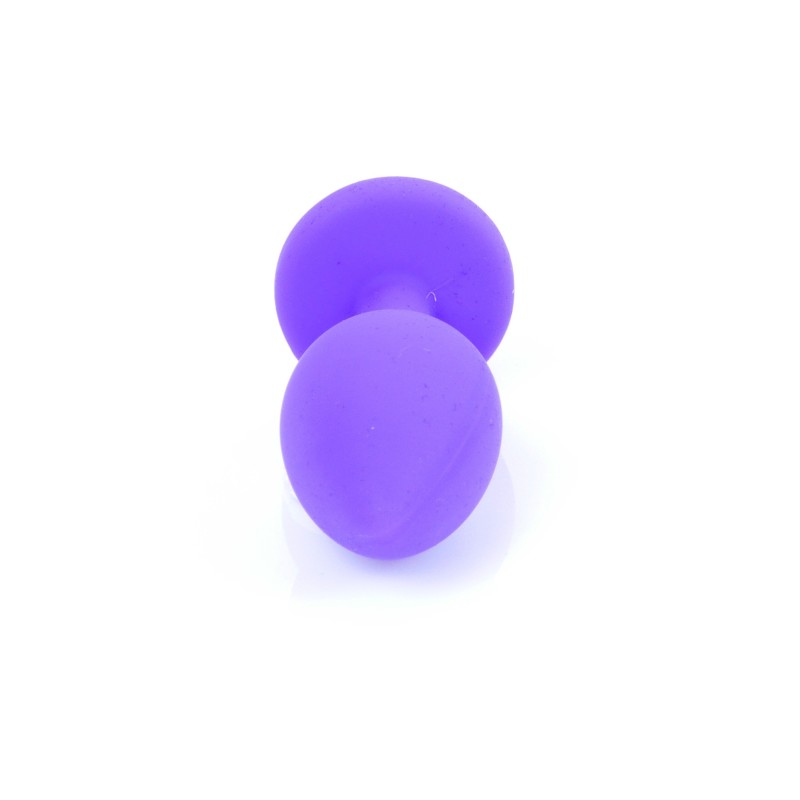 Purple Silicone Anal Jewelry - with Red crystal - Size S