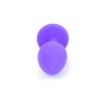 Bijoux Anaux en silicone violet - avec cristal rouge - Taille S