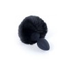 Queue de Lapin Noir avec Plug Silicone Anal S 6,5 x 2,7cm