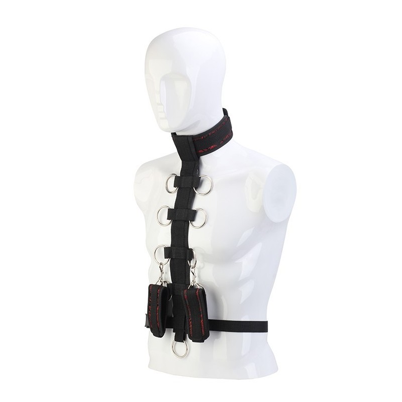 BLAZE SET OF MOVEMENT RESTRAINT WITH COLLAR AND HANDCUFFS