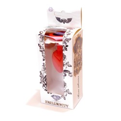 Anal Jewel Silicone Rouge - avec Cristal Bleu - Taille S