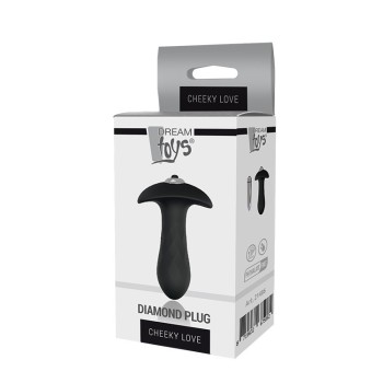 Diamond Anal Plug with vibration 10x3cm CHEEKY LOVE 2