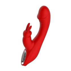 RED REVOLUTION ARTEMIS. Vibrador rabbit doble, 2 motores. Recargable