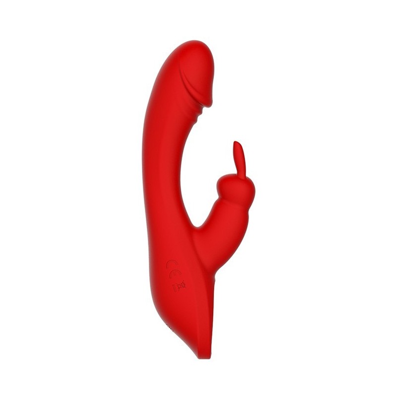 RIVOLUZIONE ROSSA ARTEMIDE. Vibratore a doppio coniglio, 2 motori. Ricaricabile