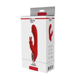 RED REVOLUTION ARTEMIS. Vibrador rabbit doble, 2 motores. Recargable
