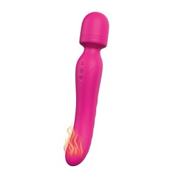 VIBRAZIONI D'AMORE CHE RISCALDANO BODYWAND. Doppio vibratore, 2 motori. Calore. Ricaricabile