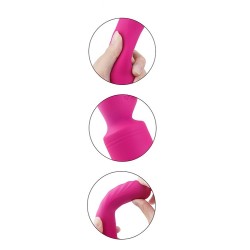 VIBRAZIONI D'AMORE CHE RISCALDANO BODYWAND. Doppio vibratore, 2 motori. Calore. Ricaricabile