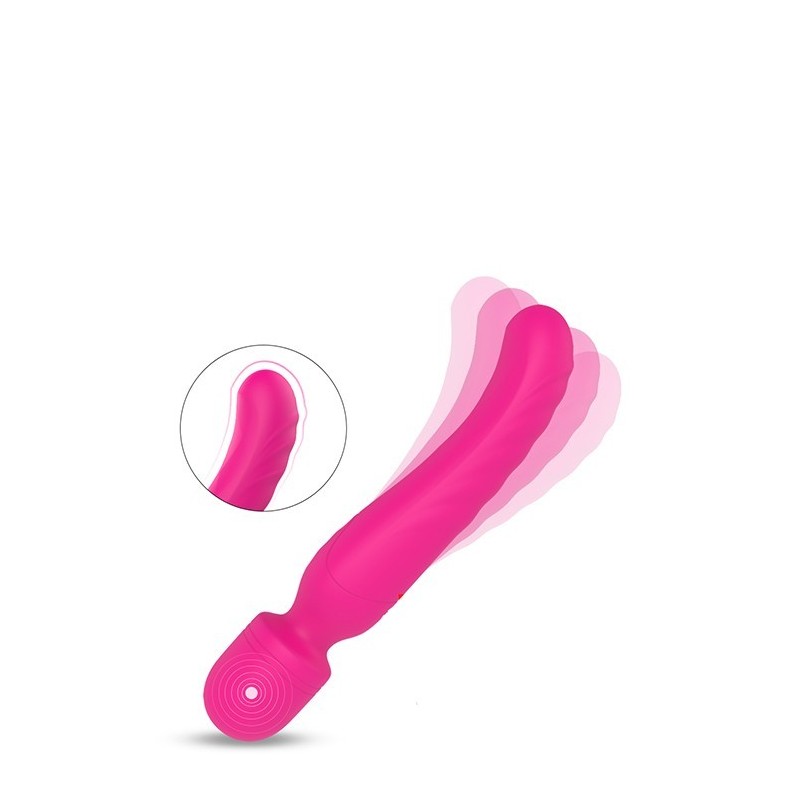 VIBES OF LOVE CHAUFFANT BODYWAND. Double vibrateur, 2 moteurs. Chaleur. Rechargeable
