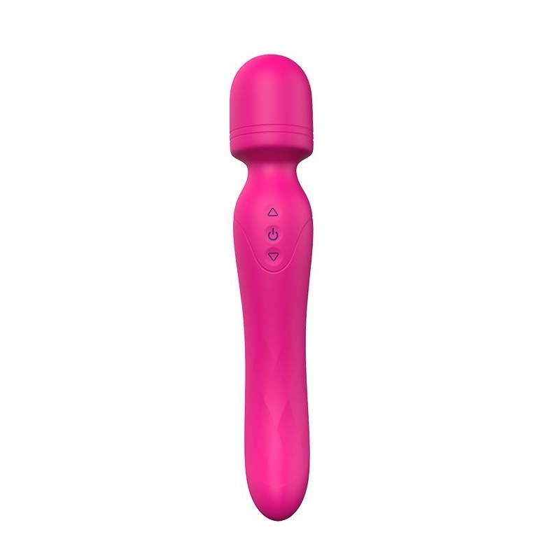 VIBRAZIONI D'AMORE CHE RISCALDANO BODYWAND. Doppio vibratore, 2 motori. Calore. Ricaricabile
