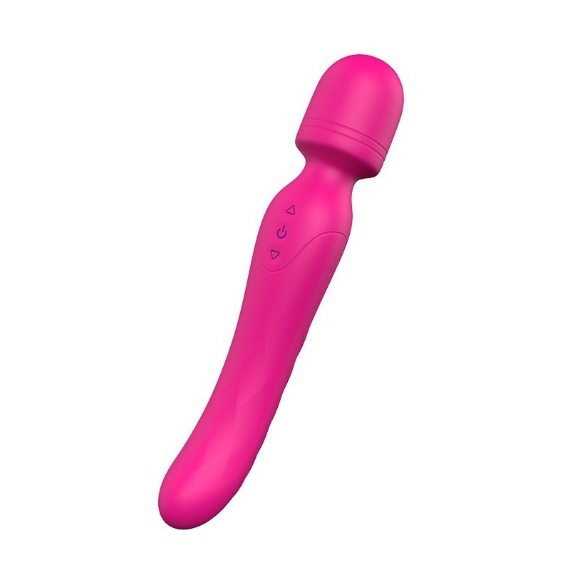 VIBRAZIONI D'AMORE CHE RISCALDANO BODYWAND. Doppio vibratore, 2 motori. Calore. Ricaricabile