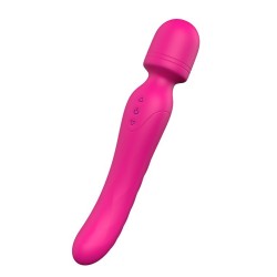 VIBRAÇÕES DO AMOR AQUECENDO BODYWAND. Vibrador duplo, 2 motores. Calor. Recarregável