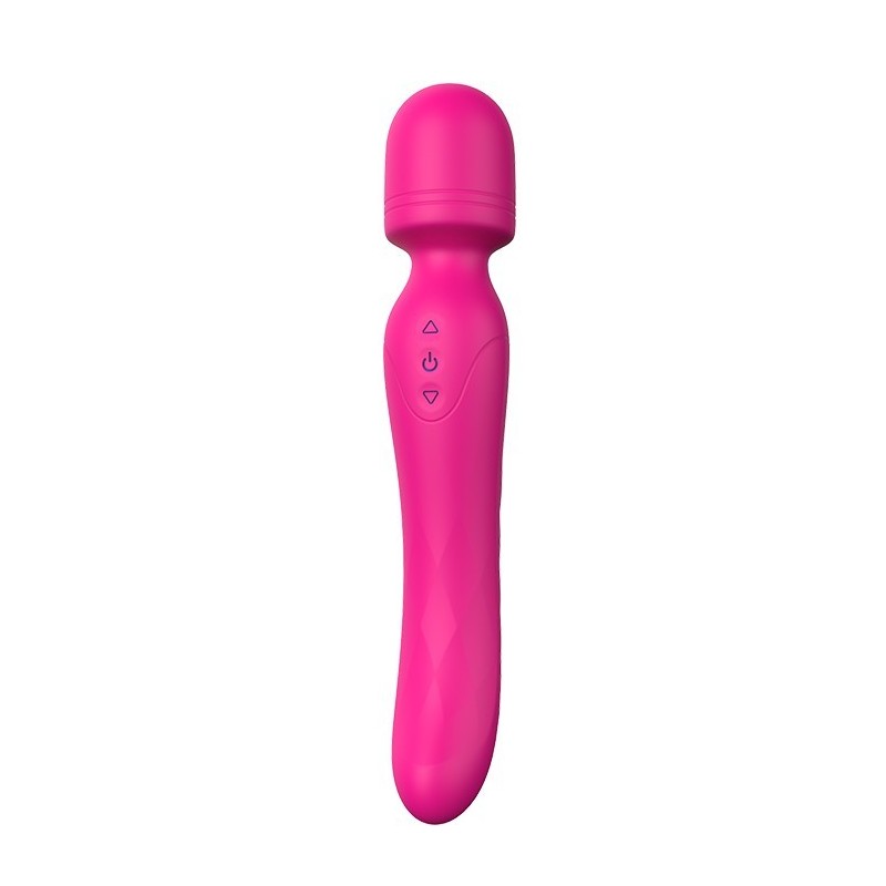 VIBRAZIONI D'AMORE CHE RISCALDANO BODYWAND. Doppio vibratore, 2 motori. Calore. Ricaricabile
