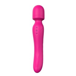 VIBRAÇÕES DO AMOR AQUECENDO BODYWAND. Vibrador duplo, 2 motores. Calor. Recarregável