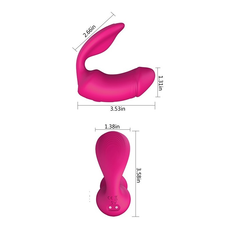 VIBRAZIONI D'AMORE REMOTO DUO PLEASER. Vibratore telecomandato. Ricaricabile